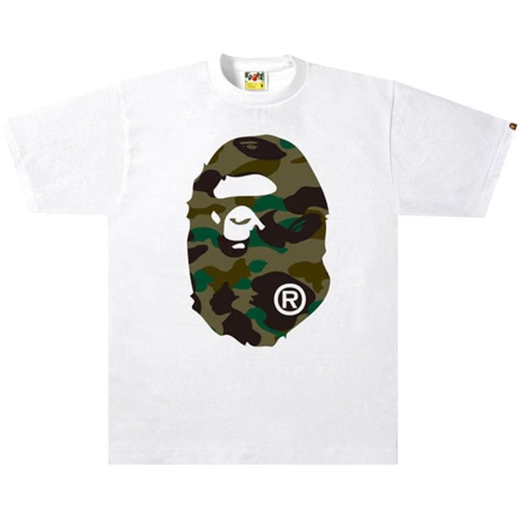 BAPE 1st Camo Big Ape Head T-Shirt White/Green