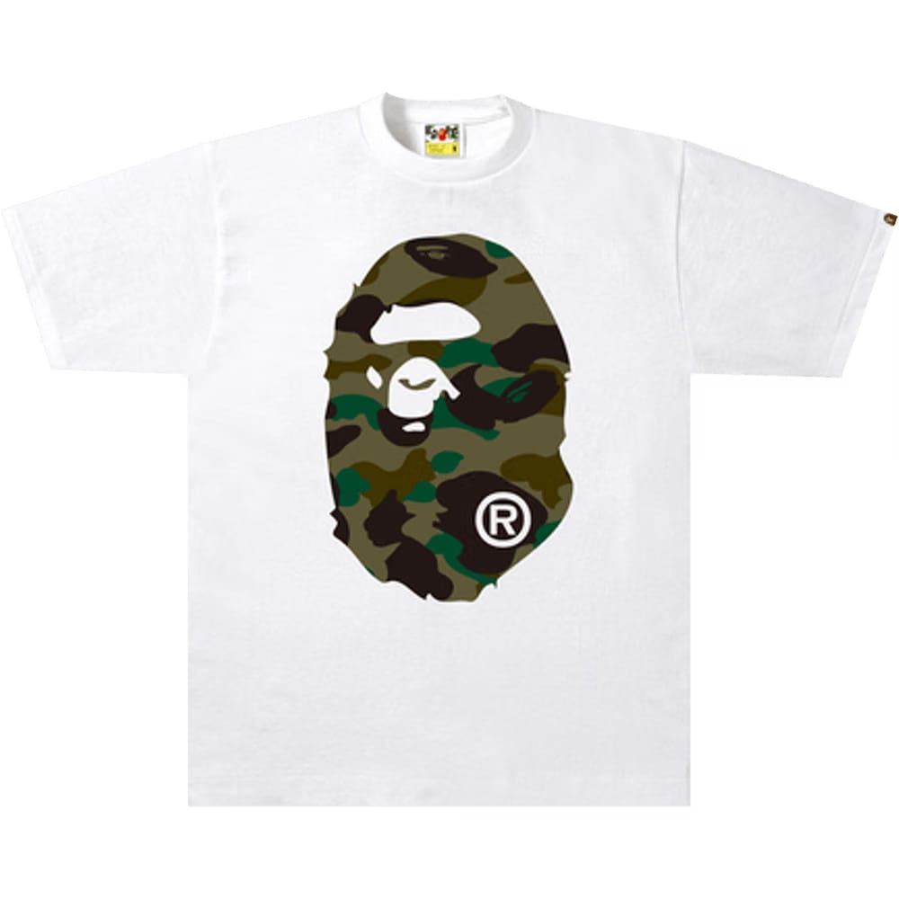 BAPE 1st Camo Big Ape Head T-Shirt White/Green