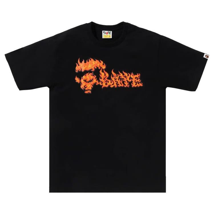 BAPE Flame Ape Face T-Shirt Black/Red