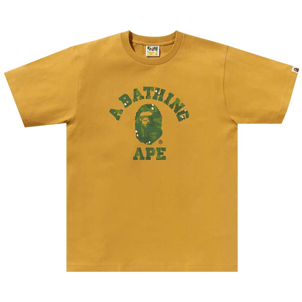 BAPE Bitmap College T-Shirt Yellow