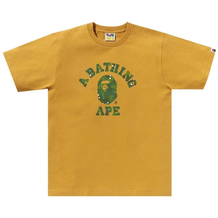 BAPE Bitmap College T-Shirt Yellow