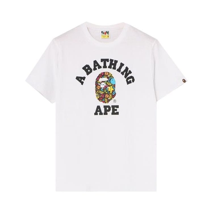 BAPE Milo Banana Pool College T-Shirt White