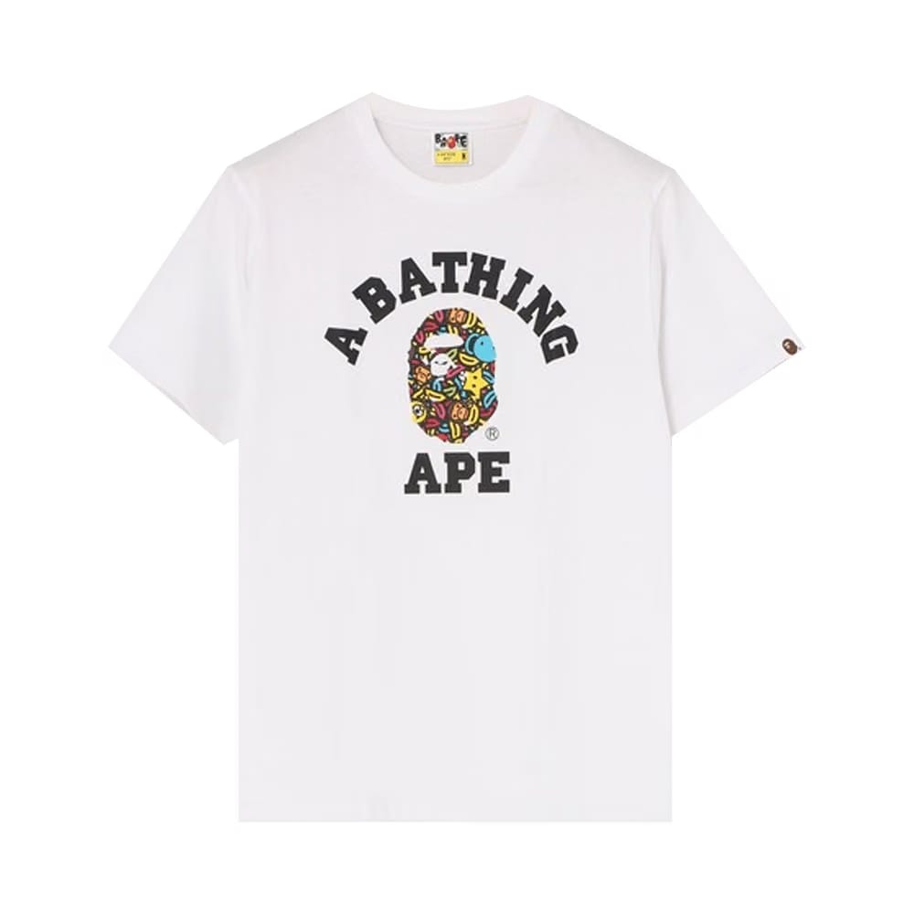 BAPE Milo Banana Pool College T-Shirt White