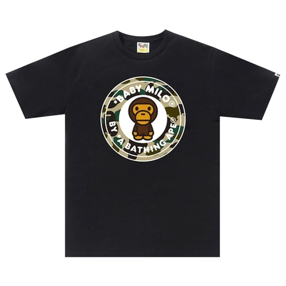 BAPE 1st Camo Milo Busy Works T-Shirt Black/Yellow