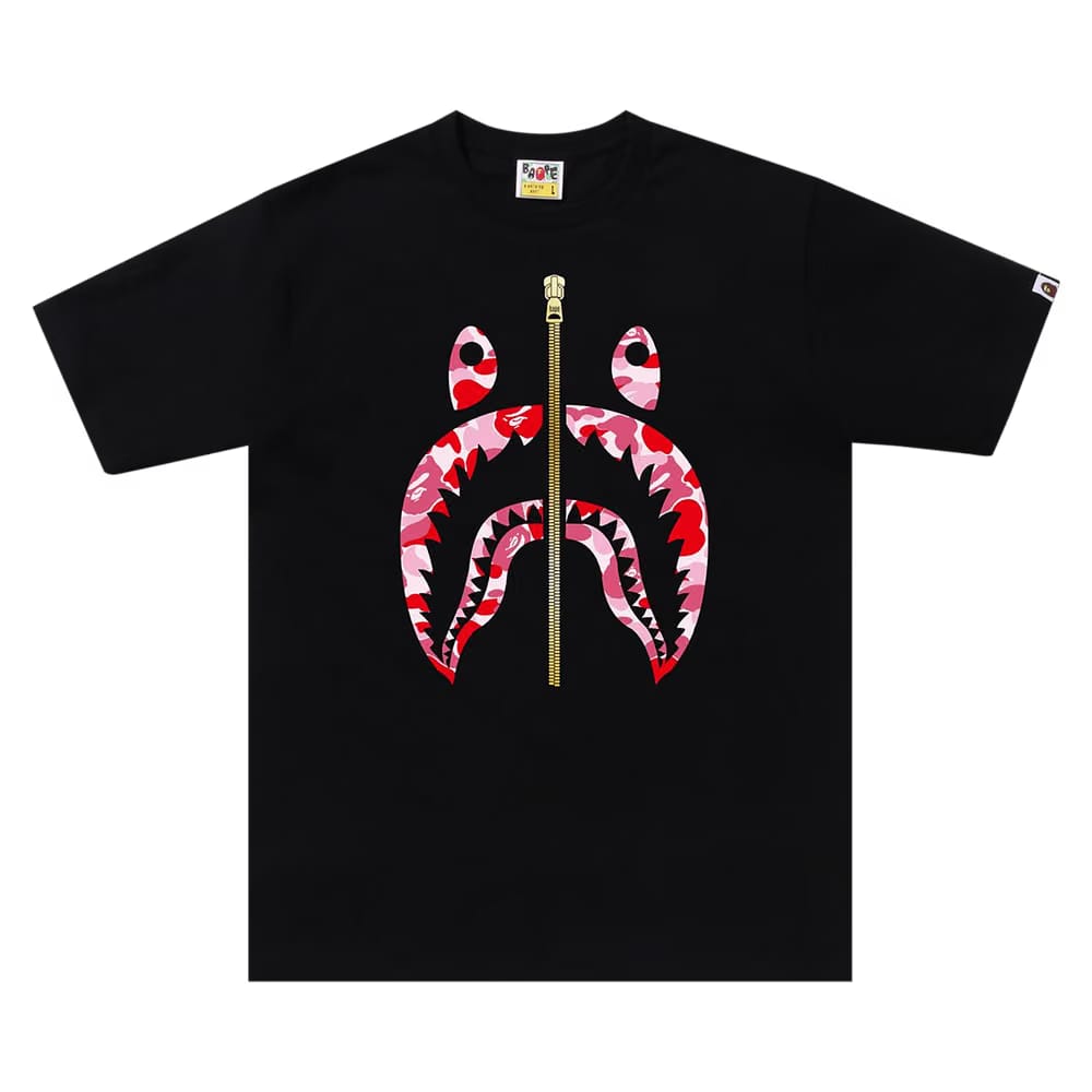 BAPE ABC Camo Shark T-Shirt Black/Pink