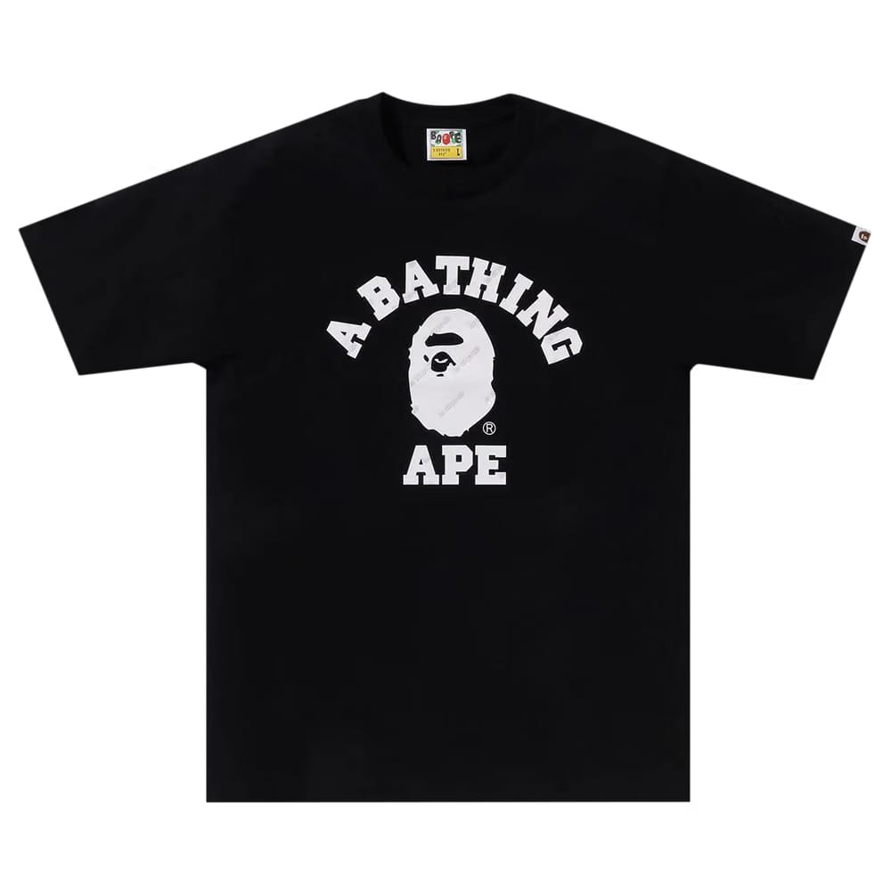 BAPE Hexagram College T-Shirt Black