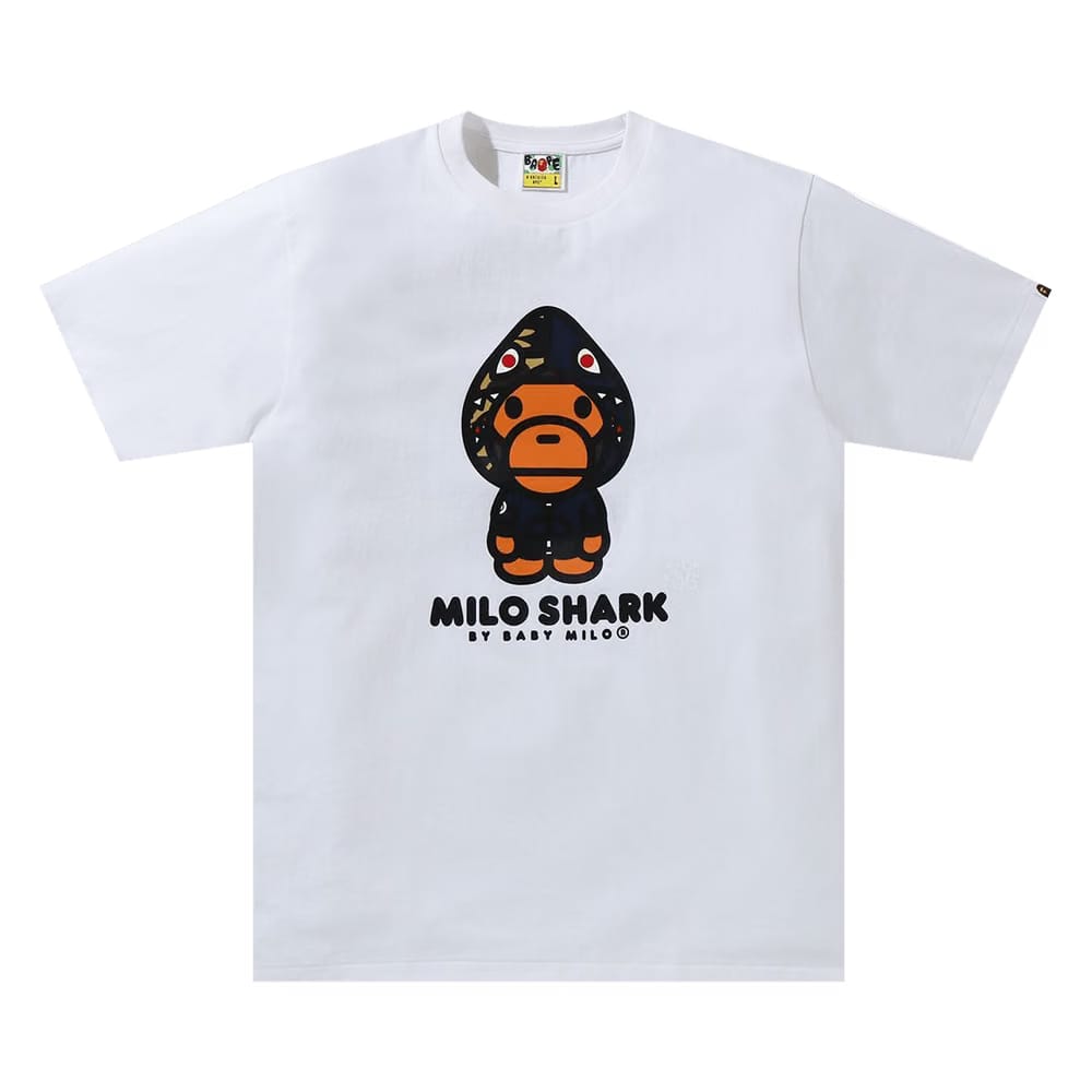 BAPE Milo Shark T-Shirt White/Navy