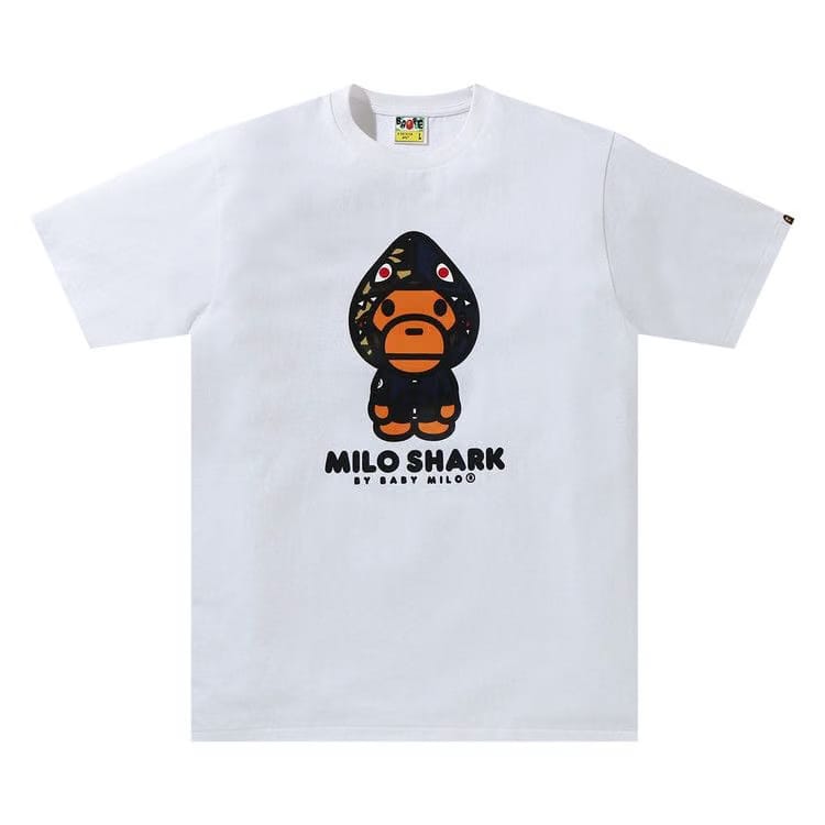 BAPE Milo Shark T-Shirt White/Navy