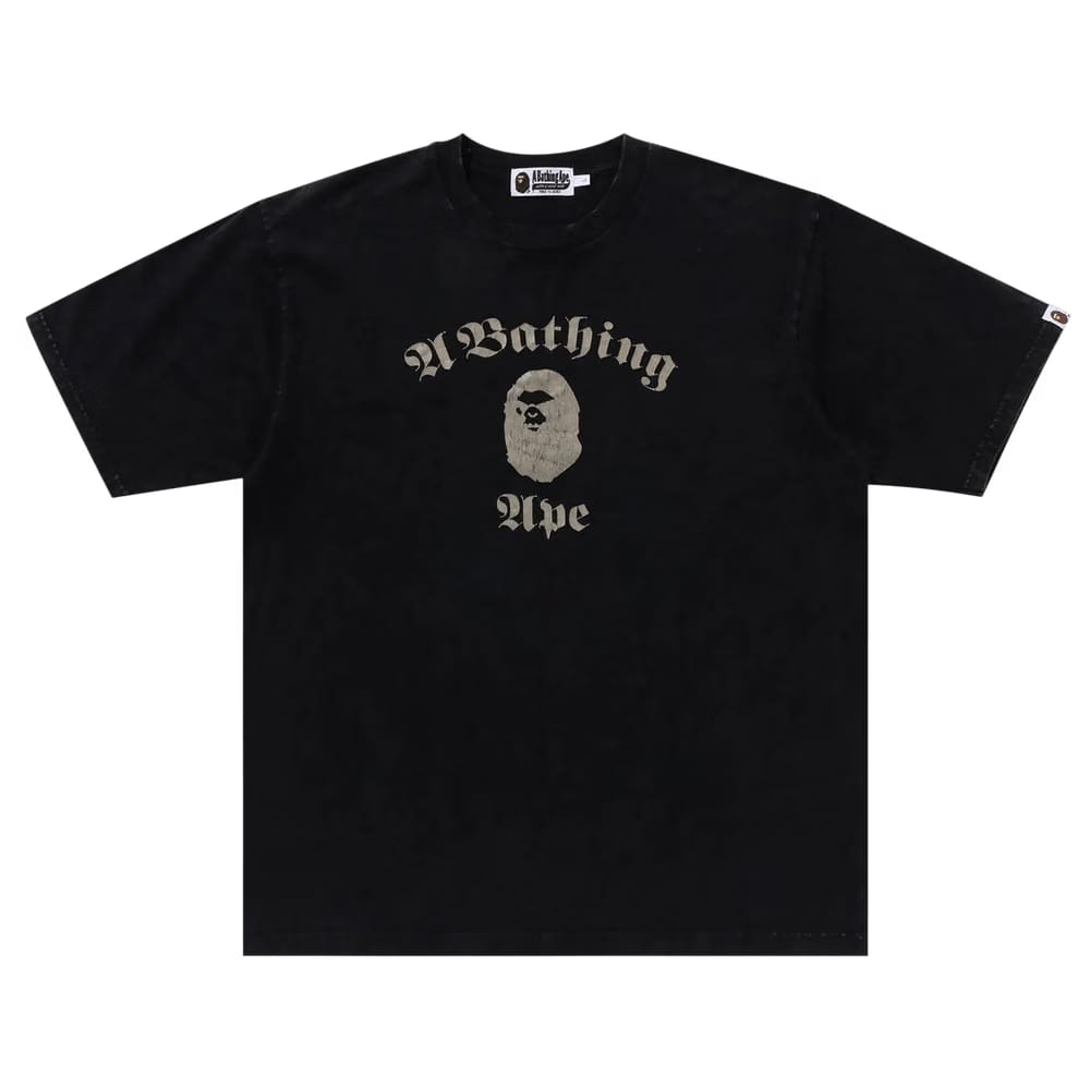 BAPE A Bathing Ape Overdye Relaxed Fit T-Shirt Black
