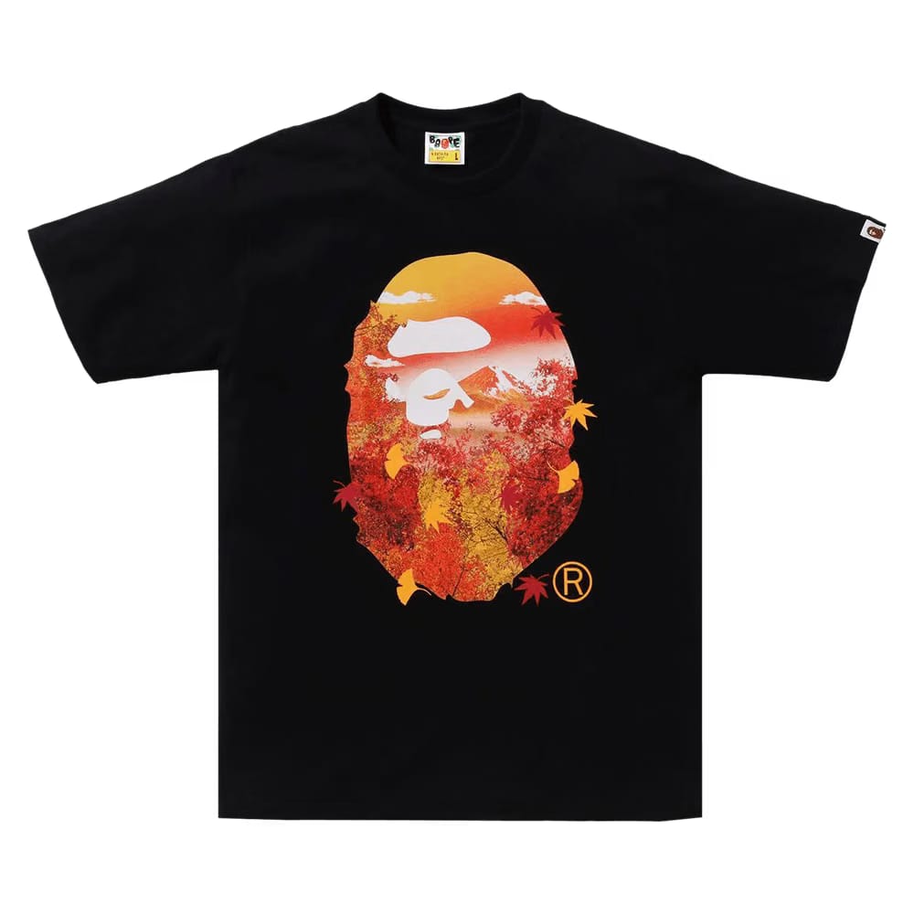 BAPE Japan Autumn Photo Ape Head T-Shirt Black