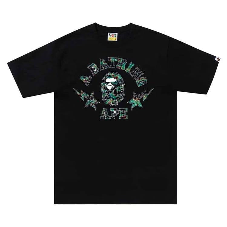 BAPE Thermography Polygon College T-Shirt Black