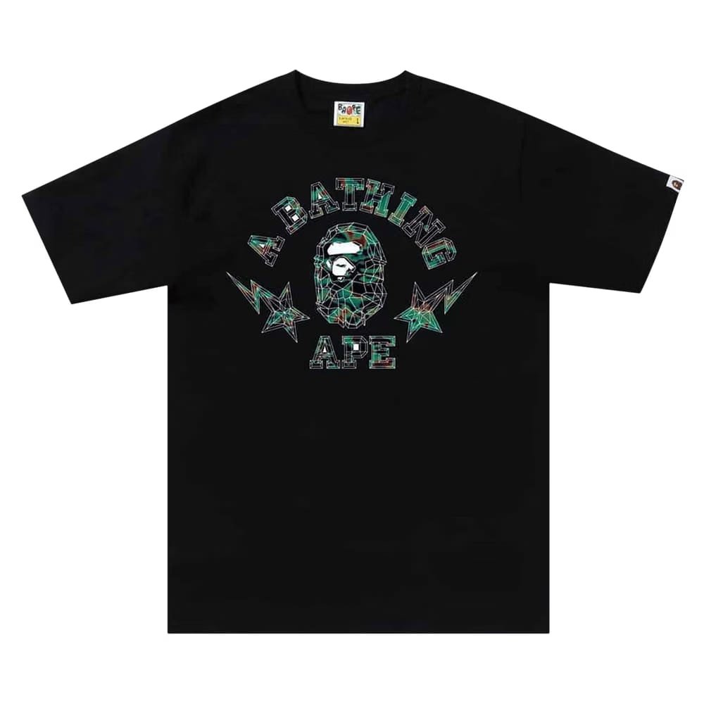 BAPE Thermography Polygon College T-Shirt Black
