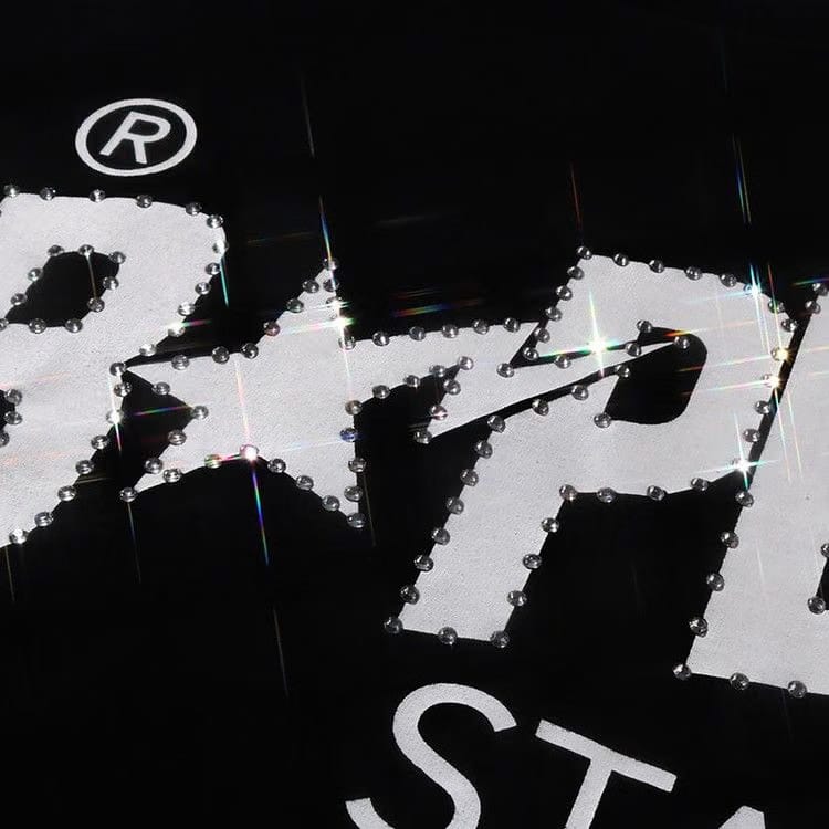 BAPE Crystal Stone Bape Sta Logo T-Shirt Black