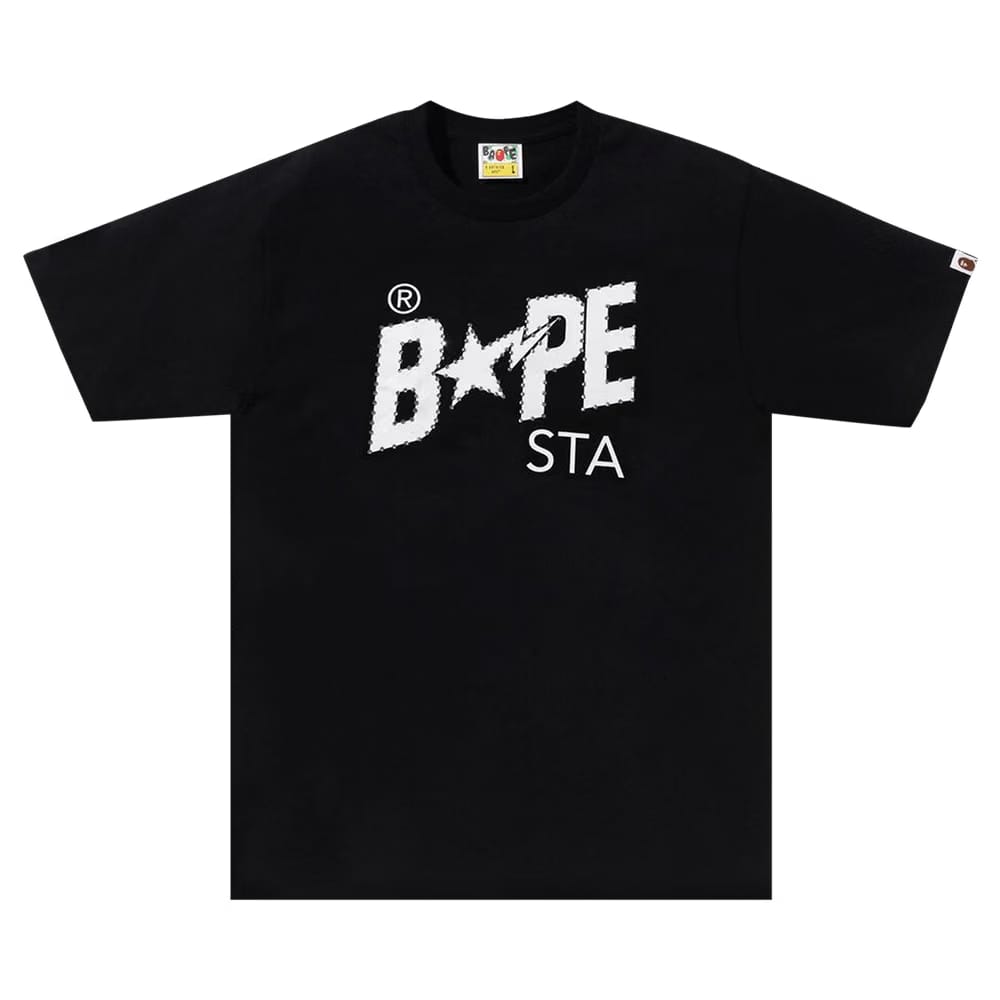BAPE Crystal Stone Bape Sta Logo T-Shirt Black