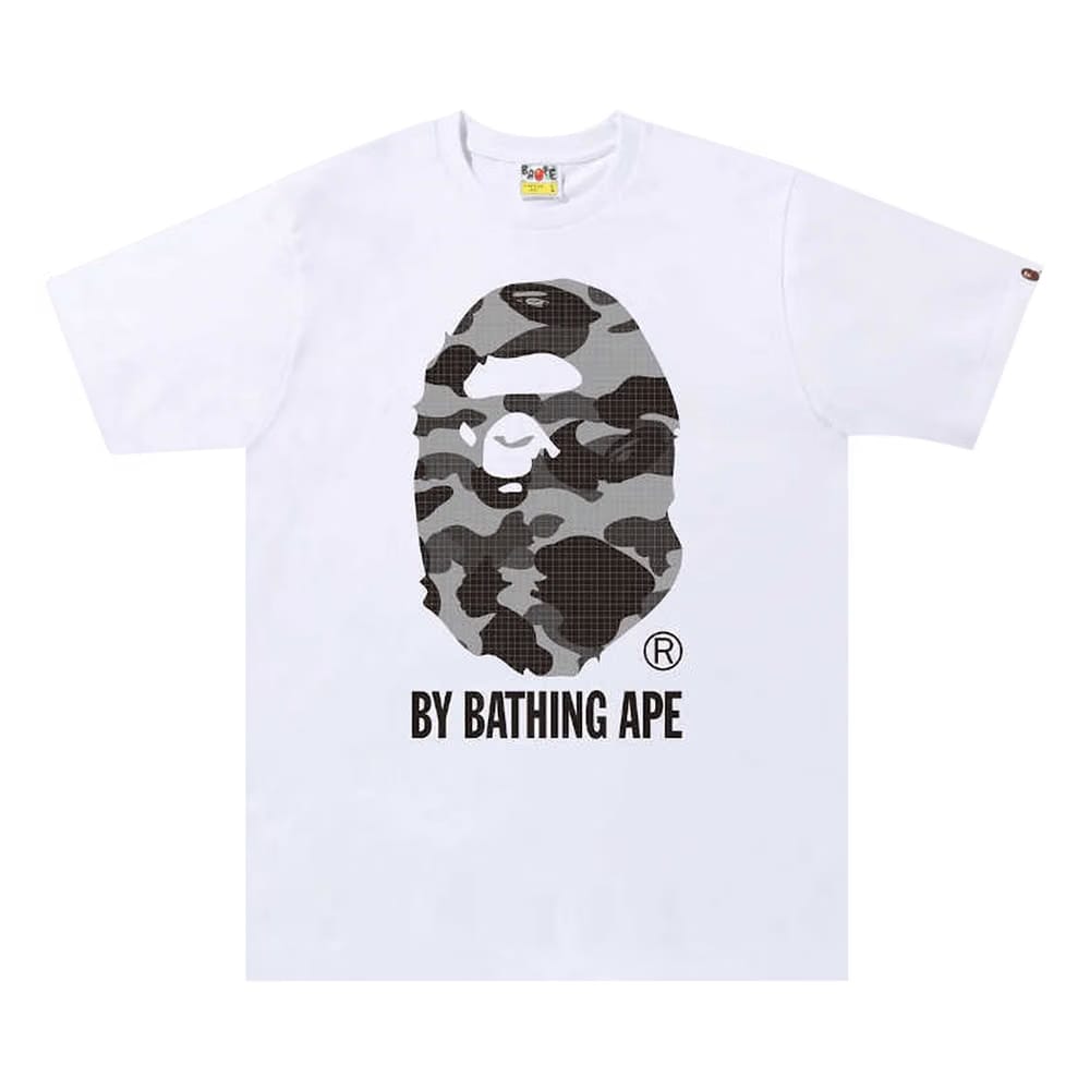 BAPE Grid Camo By A Bathing Ape T-Shirt White/Black