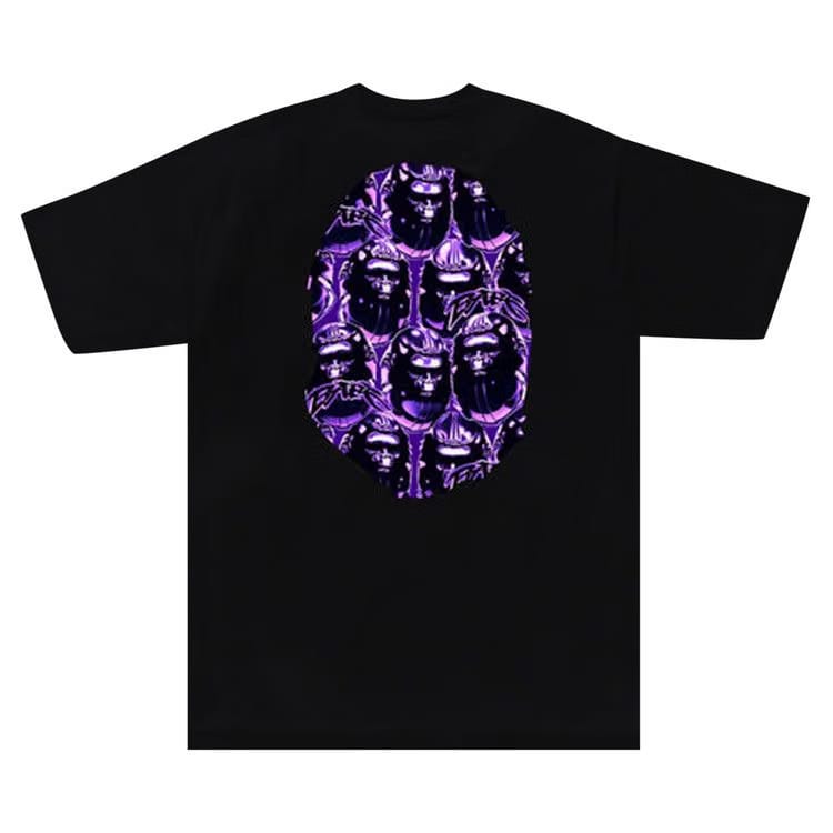 BAPE Ape Head Graffiti Big Ape Head T-Shirt Black/Purple