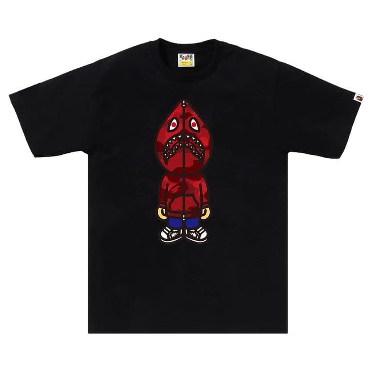 BAPE Color Camo Classic Milo Shark T-Shirt Black/Red