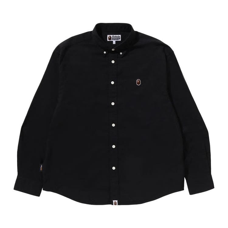 BAPE One Point Oxford Long-Sleeve Shirt Black