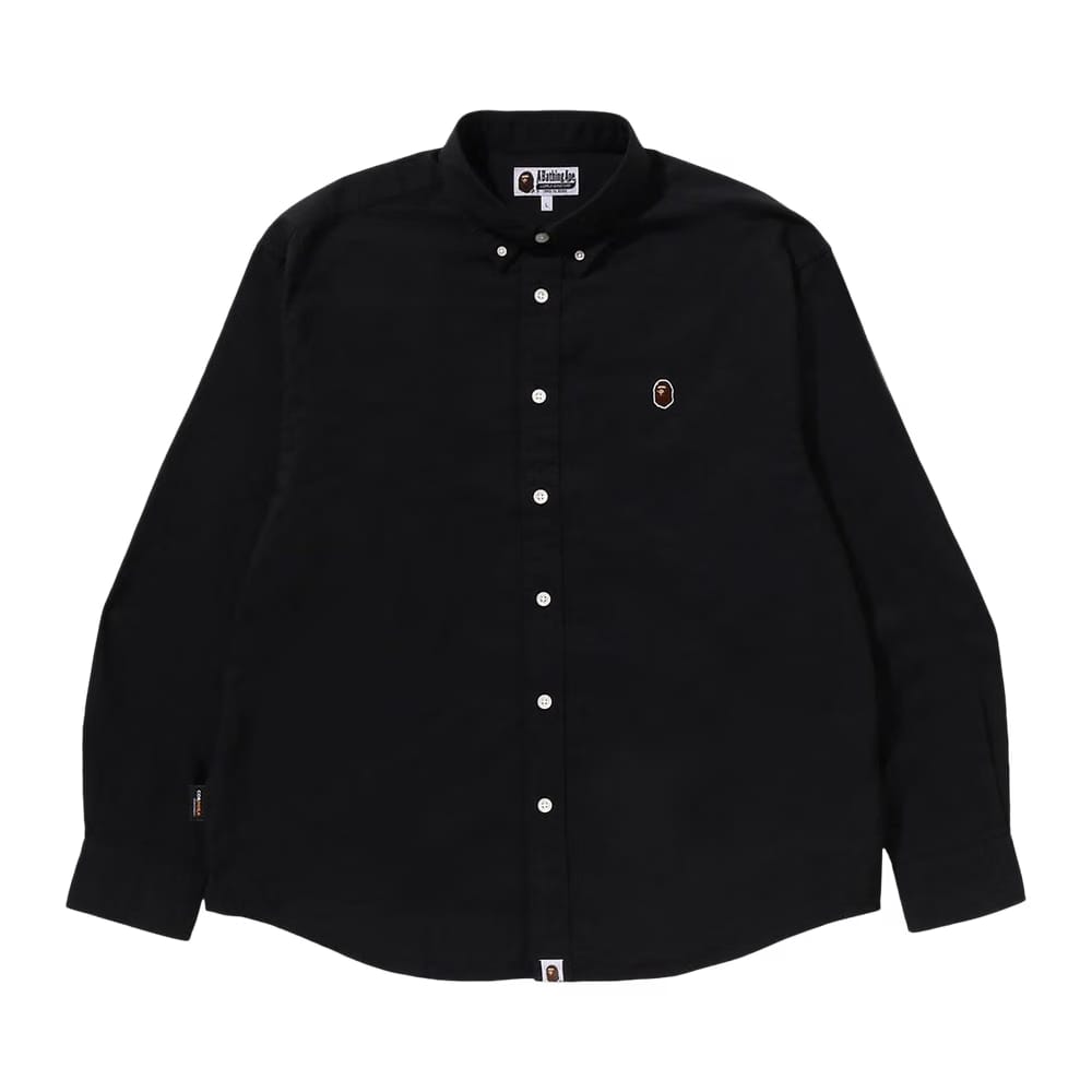 BAPE One Point Oxford Long-Sleeve Shirt Black
