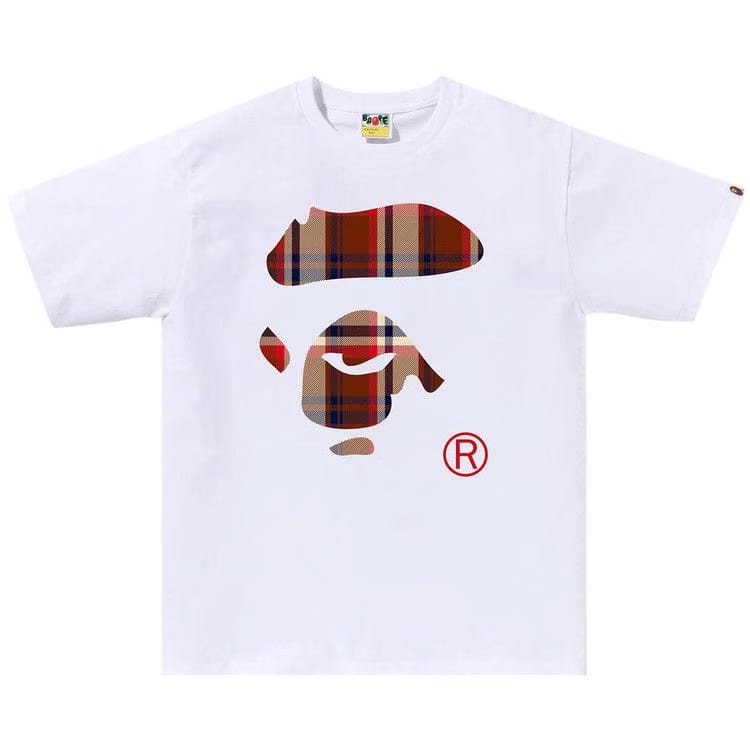 BAPE Check Ape Face T-Shirt White