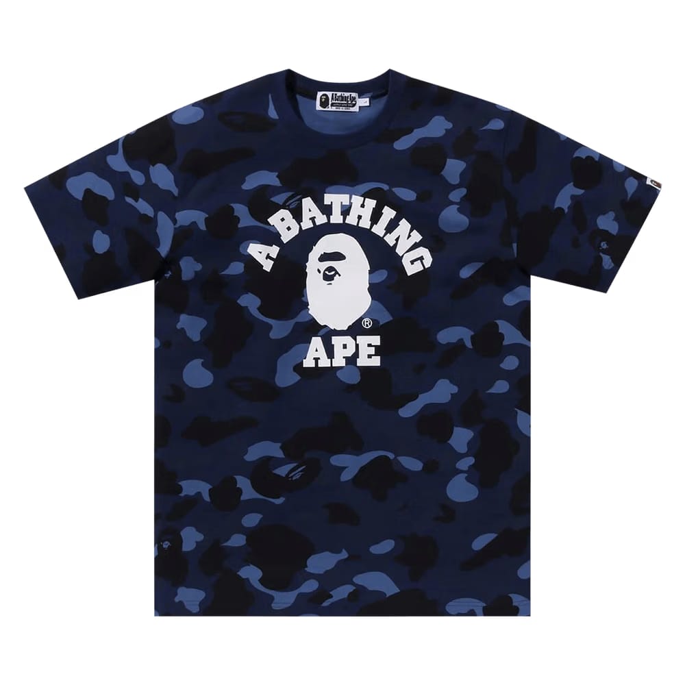 BAPE Color Camo College T-Shirt Navy