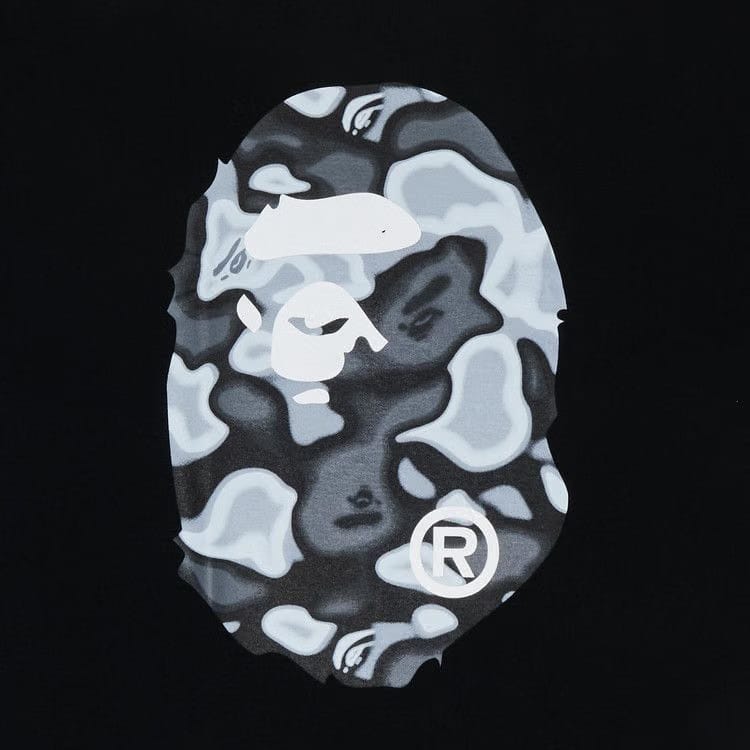 BAPE Liquid Camo Big Ape Head T-Shirt Black