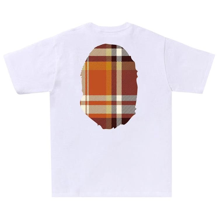BAPE Check Big Ape Head T-Shirt White