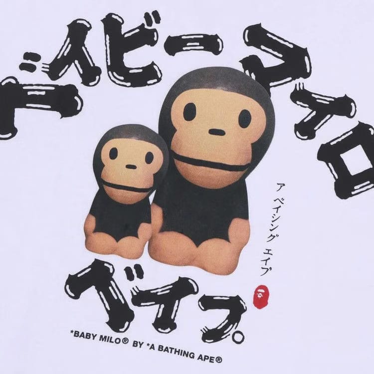 BAPE Baby Milo College Relaxed Fit T-Shirt White