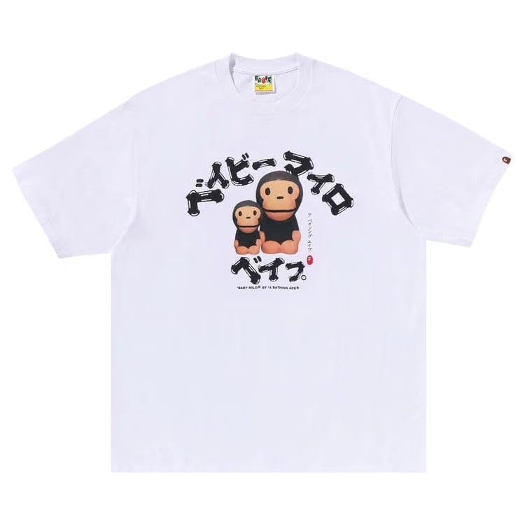 BAPE Baby Milo College Relaxed Fit T-Shirt White