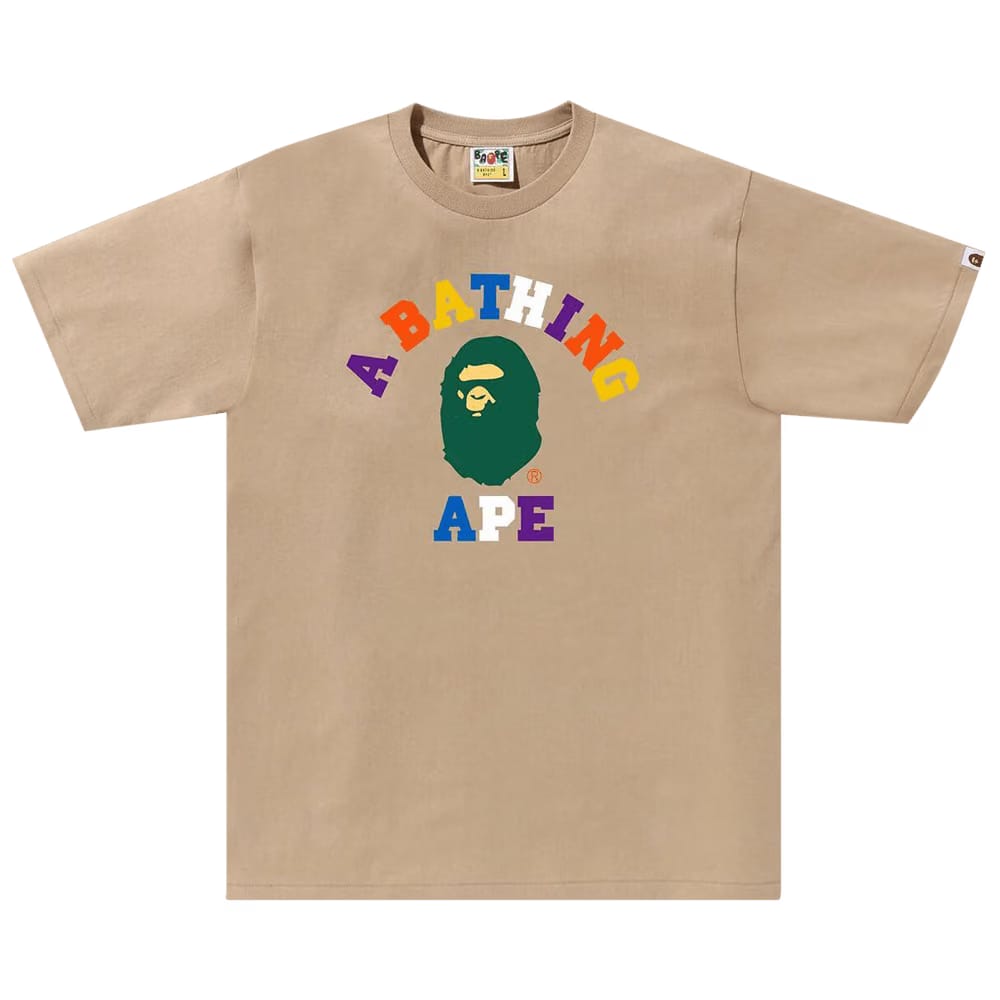 BAPE Colors College T-Shirt Beige