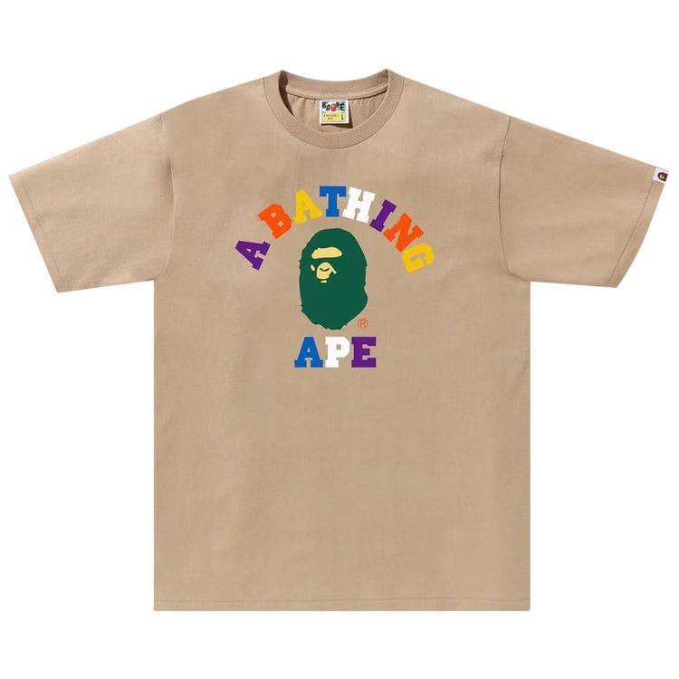 BAPE Colors College T-Shirt Beige