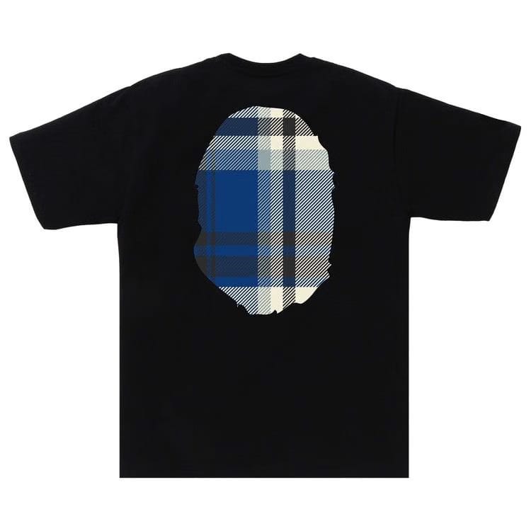 BAPE Check Big Ape Head T-Shirt Black