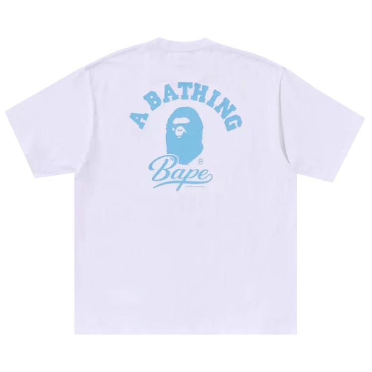 BAPE Cursive College Logo Relaxed Fit T-Shirt White