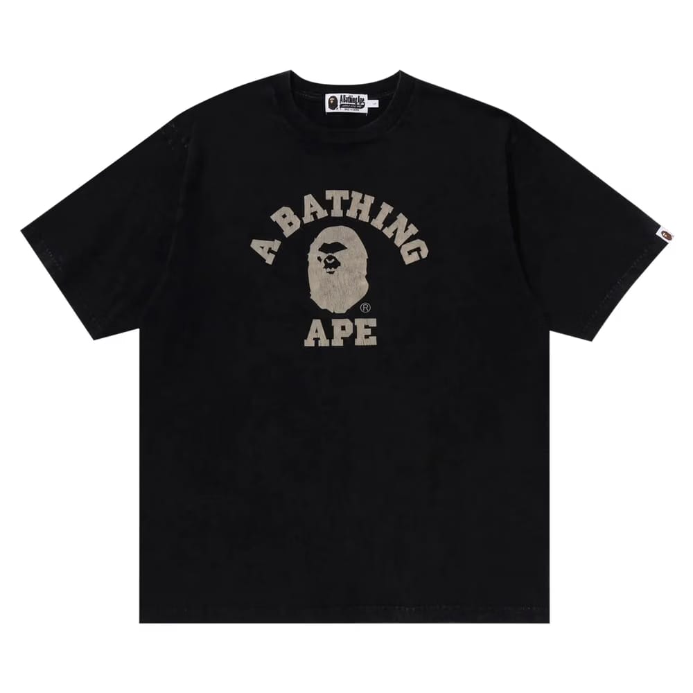 BAPE Overdye College Relaxed Fit T-Shirt Black