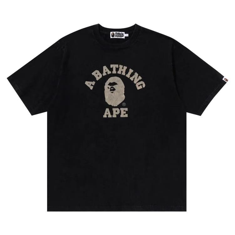 BAPE Overdye College Relaxed Fit T-Shirt Black