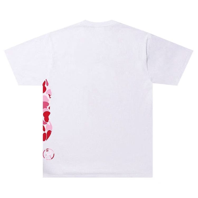 BAPE ABC Camo Side Big Ape Head T-Shirt White/Pink