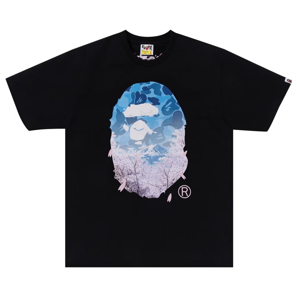 BAPE Sakura Photo Ape Head Black