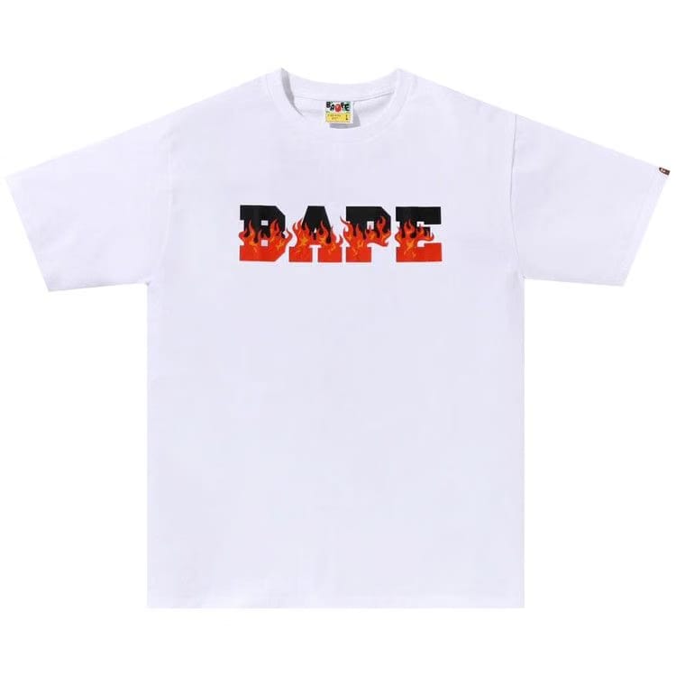 BAPE Flame Bape Logo T-Shirt White/Red