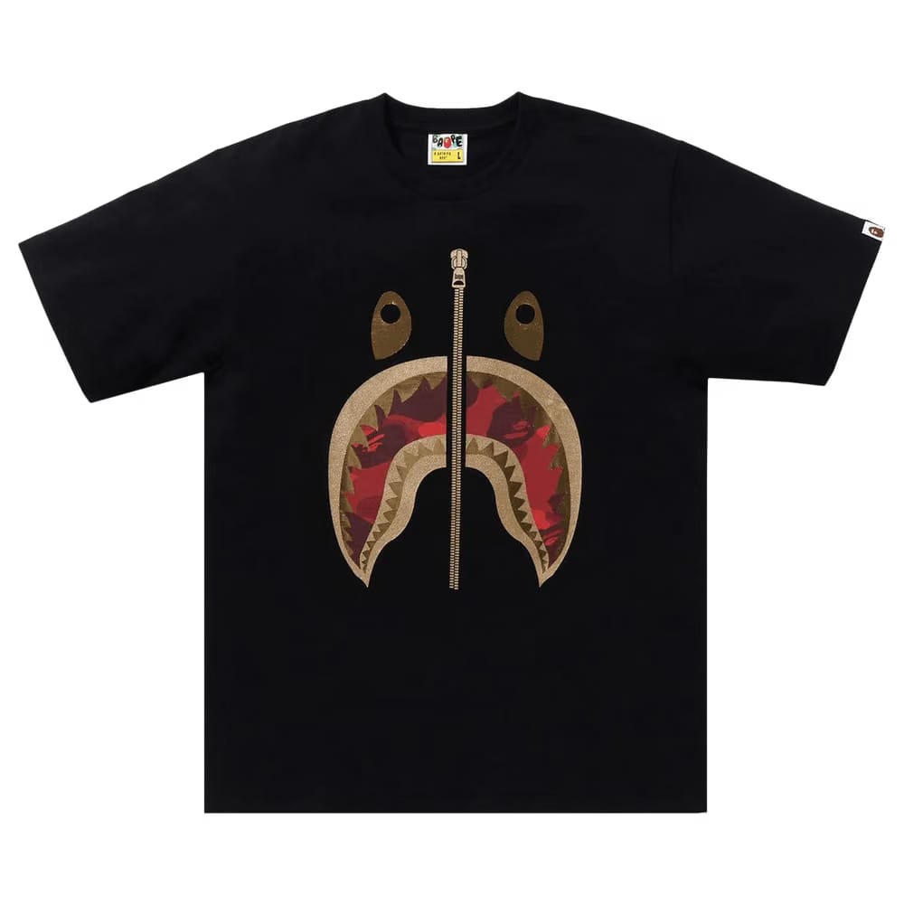 BAPE Color Camo Shark T-Shirt Black/Red
