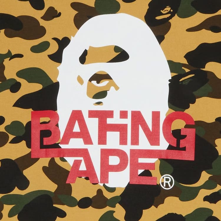 BAPE 1st Camo Relaxed Fit Layered Long-Sleeve T-Shirt Yellow