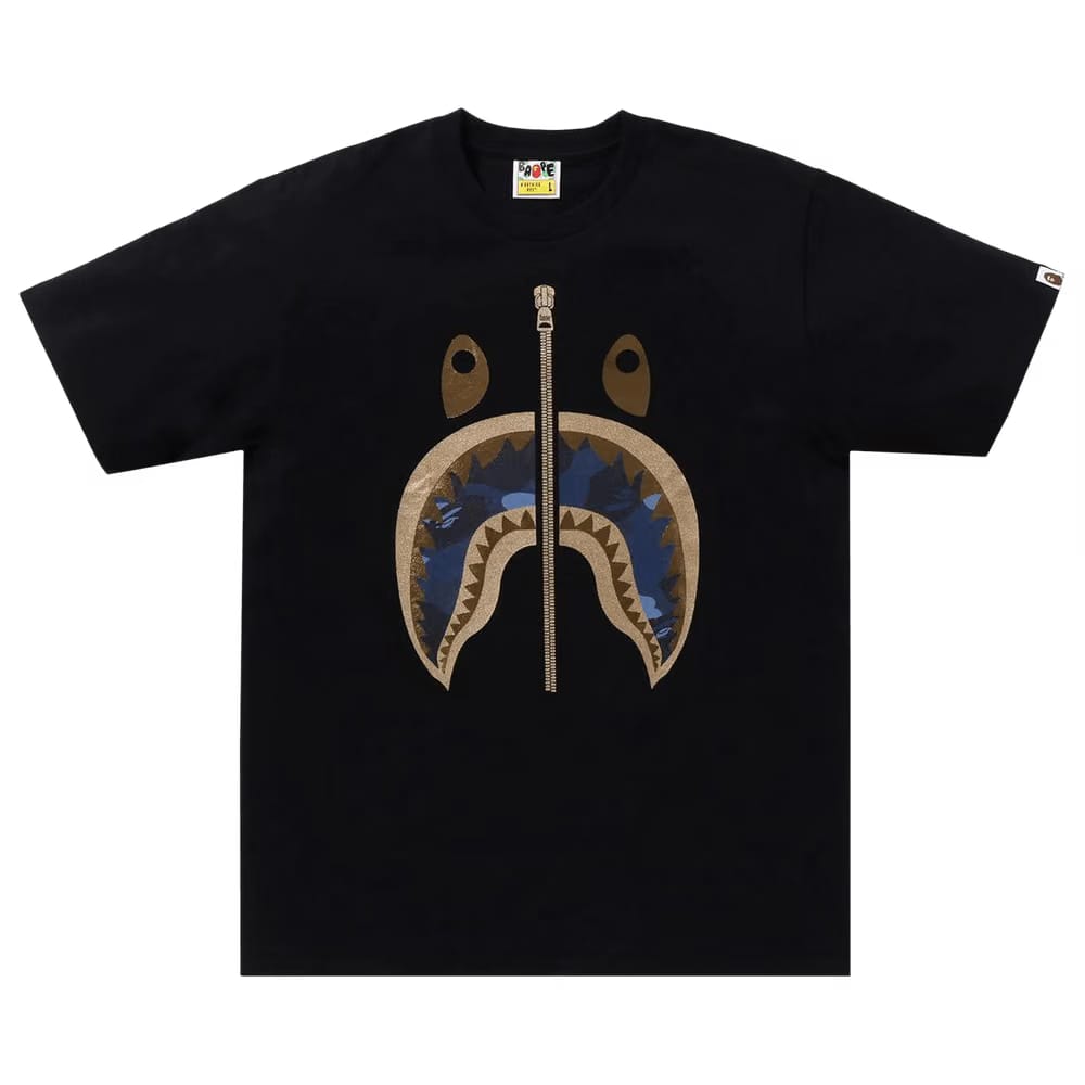 BAPE Color Camo Shark T-Shirt Black/Navy