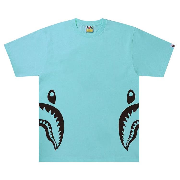 BAPE Bicolor Side Shark T-Shirt Sax