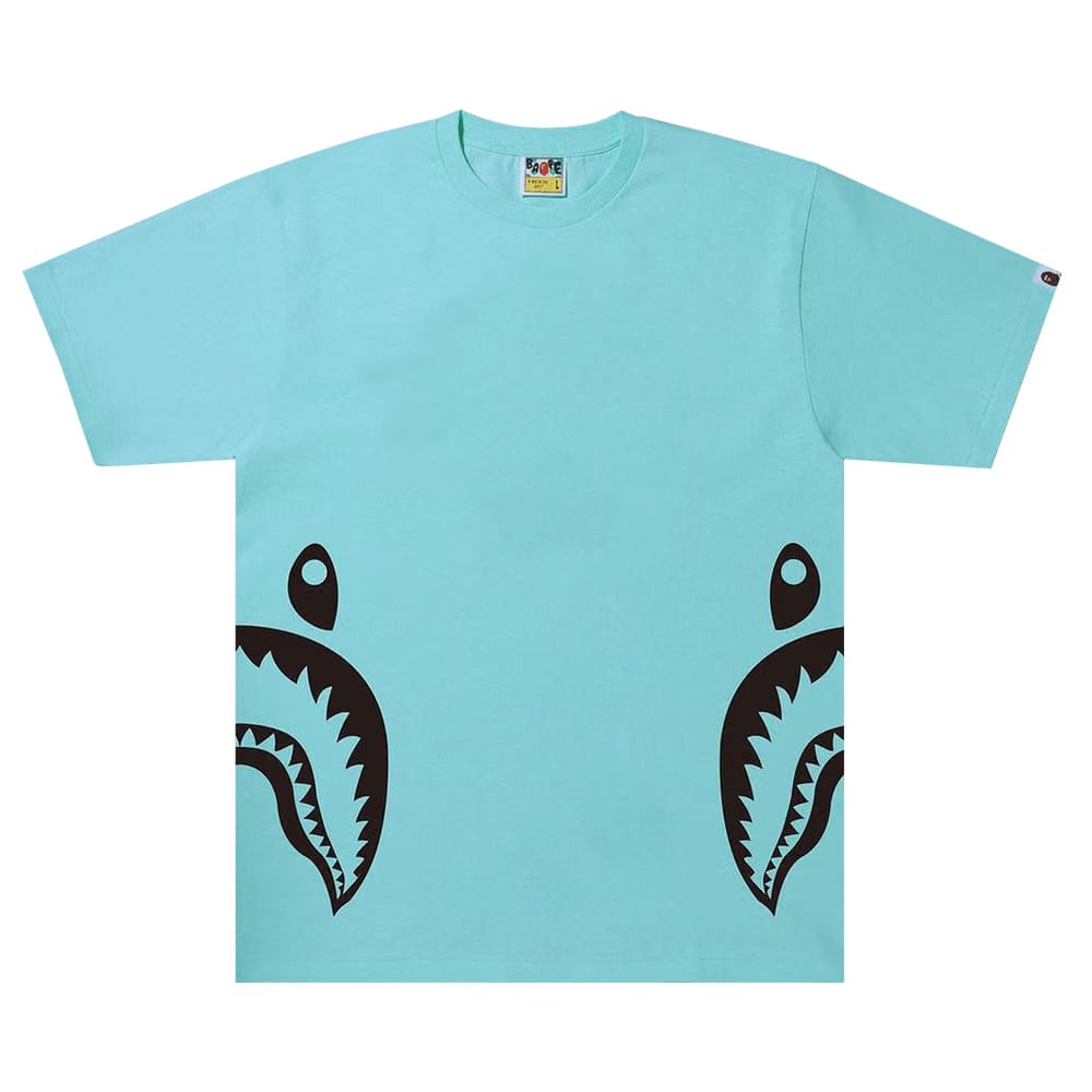 BAPE Bicolor Side Shark T-Shirt Sax