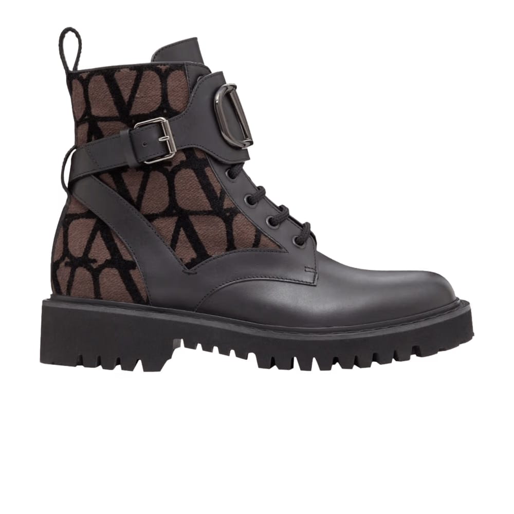Valentino Wmns Iconographe Combat Boot 'VLogo - Fondant Black'