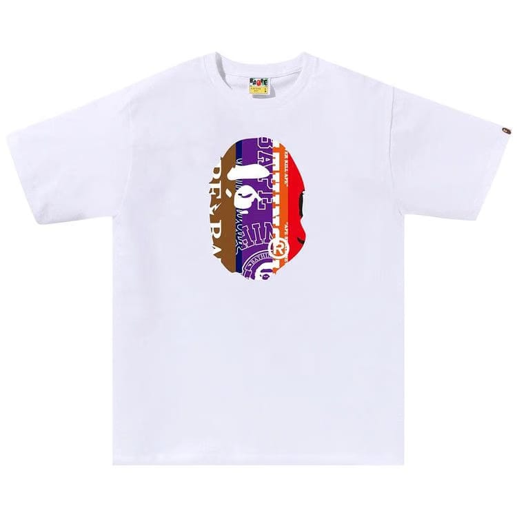 BAPE Fans Scarf Ape Head T-Shirt White