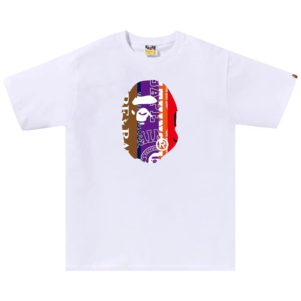 BAPE Fans Scarf Ape Head T-Shirt White