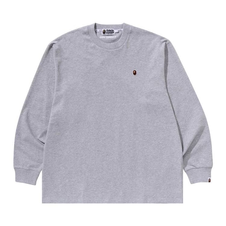 BAPE Ape Head One Point Long-Sleeve T-Shirt Grey
