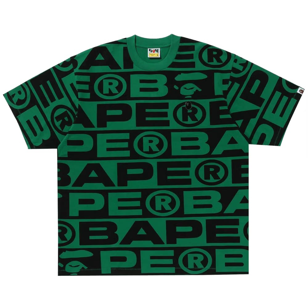 BAPE Lux Sport Pattern Oversized T-Shirt Green