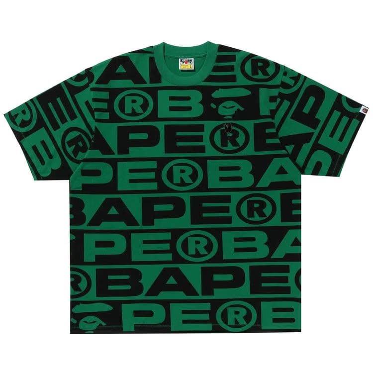 BAPE Lux Sport Pattern Oversized T-Shirt Green
