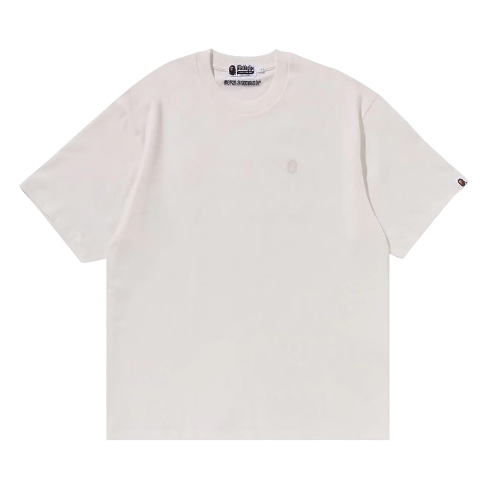 BAPE Tonal Ape Head One Point T-Shirt Ivory